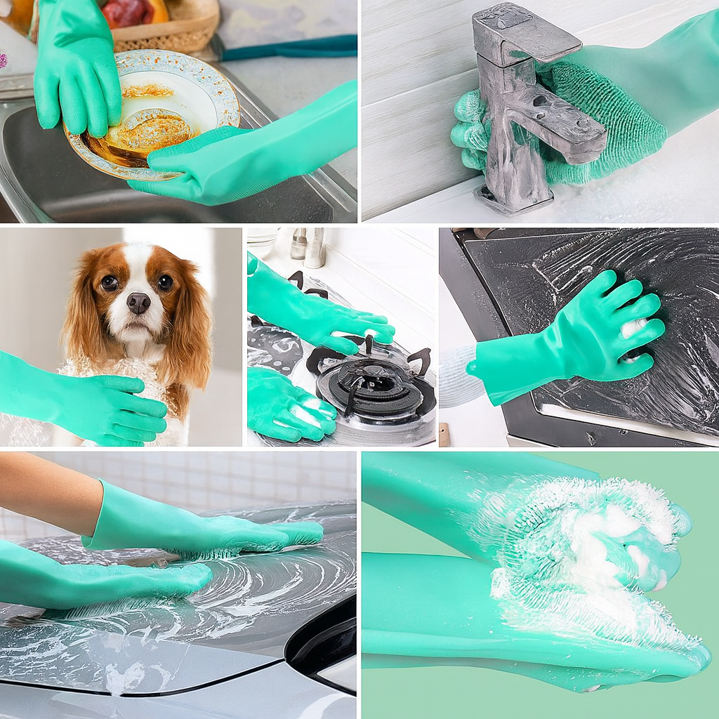 Silicone Gloves for Kitchen & Cleaning