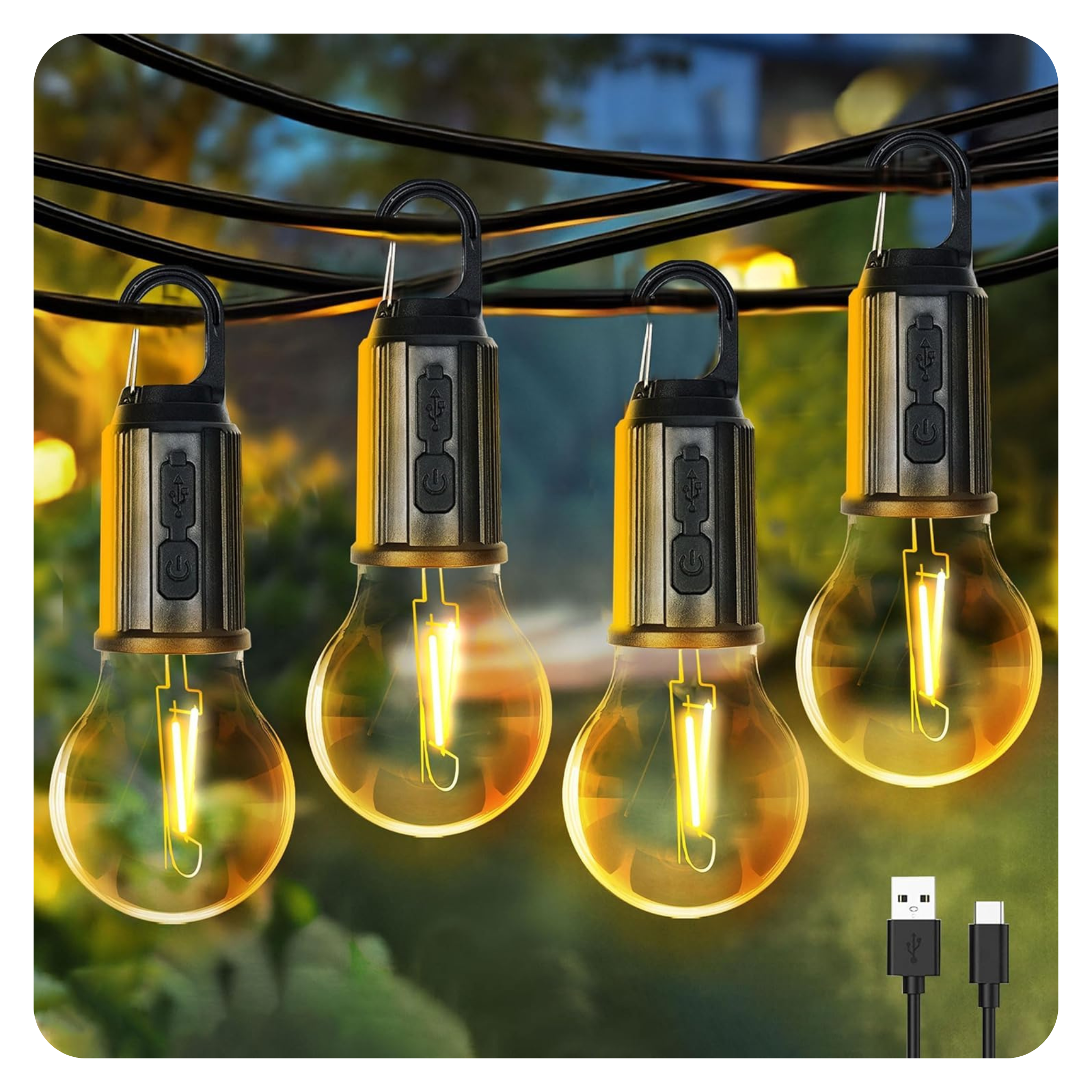 Rechargeable LED Camping Lantern (pack of 2)